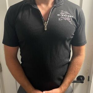 Burberry collared black shirt